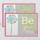 Correspondance Carte de note de confirmation (Devant / Derrière)