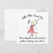 Correspondance Carte de note de danse avec Little Miss Sweet Pea (Devant / Derrière)