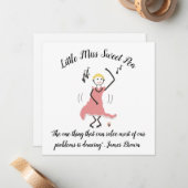 Correspondance Carte de note de danse avec Little Miss Sweet Pea (Devant/Arrière en situation)