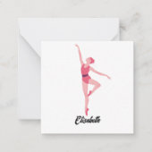 Correspondance Carte de note de danse de ballerine – Ballet perso (Devant)