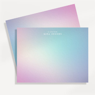 Correspondance Carte de note de dégradé Cotton Candy Pastel