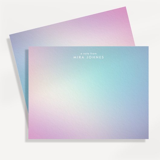 Correspondance Carte de note de dégradé Cotton Candy Pastel