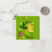 Correspondance Carte de note de design de feuille  (Devant/Arrière en situation)