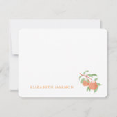 Correspondance Carte de note de fleur de pêcher personnalisée (Devant)