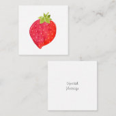 Correspondance Carte de note de fraise d'aquarelle (Devant / Derrière)