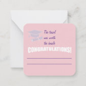 Correspondance Carte de note de graduation : (Dos)