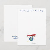 Correspondance Carte de note de Jour des terres East Longmeadow (Devant / Derrière)