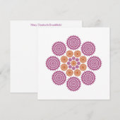 Correspondance Carte de note de kaléidoscope cosmique en violet e (Devant / Derrière)