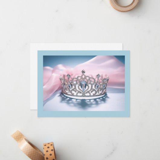 Correspondance Carte de note de la couronne Pageant (Devant/Arrière en situation)