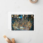 Correspondance Carte de note de la couronne Pageant (Devant/Arrière en situation)