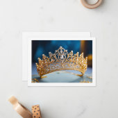 Correspondance Carte de note de la couronne Pageant (Devant/Arrière en situation)