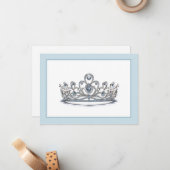 Correspondance Carte de note de la couronne Pageant (Devant/Arrière en situation)