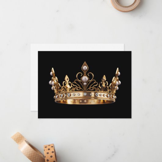 Correspondance Carte de note de la couronne Pageant (Devant/Arrière en situation)