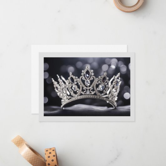 Correspondance Carte de note de la couronne Pageant (Devant/Arrière en situation)