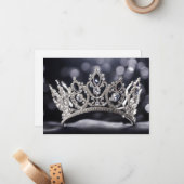 Correspondance Carte de note de la couronne Pageant (Devant/Arrière en situation)