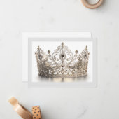 Correspondance Carte de note de la couronne Pageant (Devant/Arrière en situation)