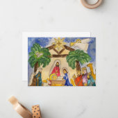 Correspondance Carte de note de la Nativité (Devant/Arrière en situation)