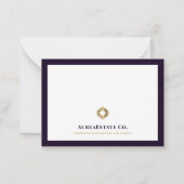 Correspondance Carte de note de logo Luxe Professional Gold (Devant)