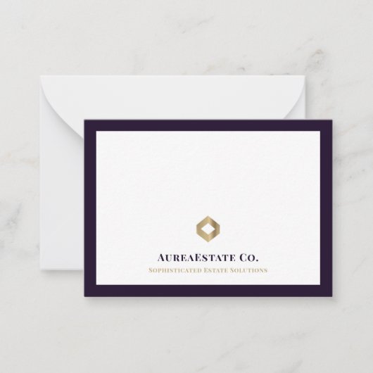 Correspondance Carte de note de logo Luxe Professional Gold (Devant)