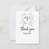 Correspondance Carte de note de mariage à crête de monogramme de (Devant)