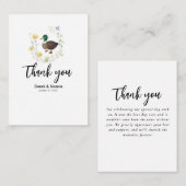 Correspondance Carte de note de mariage de canard colvert fleur s (Devant / Derrière)