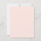 Correspondance Carte de note de Mariage Monogramme Blush Pink (Dos)