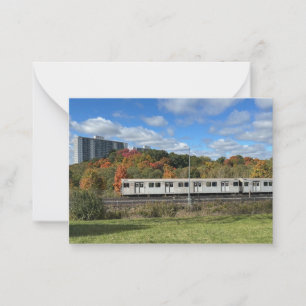 Correspondance Carte de note de métro d'automne