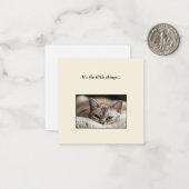 Correspondance Carte de note de mini-remerciement de chats mignon (Devant/Arrière en situation)