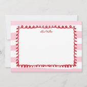 Correspondance Carte de note de monogramme fantaisiste rose et ro (Devant)