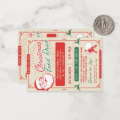 Correspondance Carte de note de Noël (Devant/Arrière en situation)