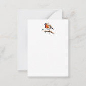 Correspondance Carte de note de Noël Holly Red Robin (Dos)