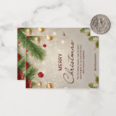 Correspondance Carte de note de Noël Joyeux (Devant/Arrière en situation)