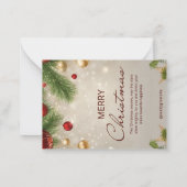 Correspondance Carte de note de Noël Joyeux (Dos)