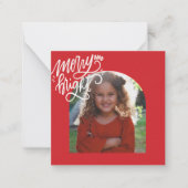 Correspondance Carte de note de Noël Joyeux Joyeux Rouge (Devant)