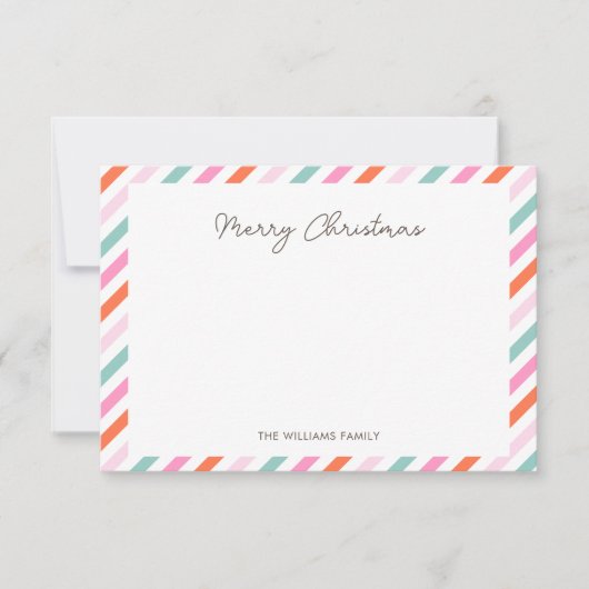 Correspondance Carte de note de Noël simple et moderne (Devant)