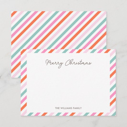 Correspondance Carte de note de Noël simple et moderne (Devant / Derrière)