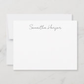 Correspondance Carte de note de nom de script de signature chic (Devant)