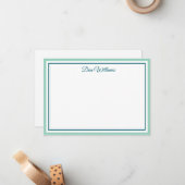 Correspondance Carte de note de nom personnalisé (Devant/Arrière en situation)