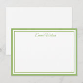 Correspondance Carte de note de nom personnalisé (Devant / Derrière)