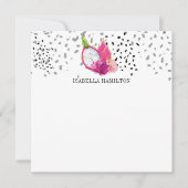 Correspondance Carte de note de papeterie Mariage Pitaya (Devant)