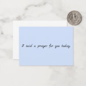 Correspondance Carte de note de prière (Devant/Arrière en situation)