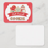 Correspondance Carte de note de prix du meilleur cookie (Devant / Derrière)