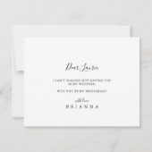 Correspondance Carte de note de proposition de servante d'informa (Dos)