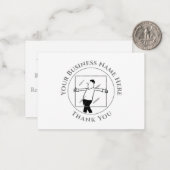 Correspondance Carte de note de remerciement pour le verre et le  (Devant/Arrière en situation)