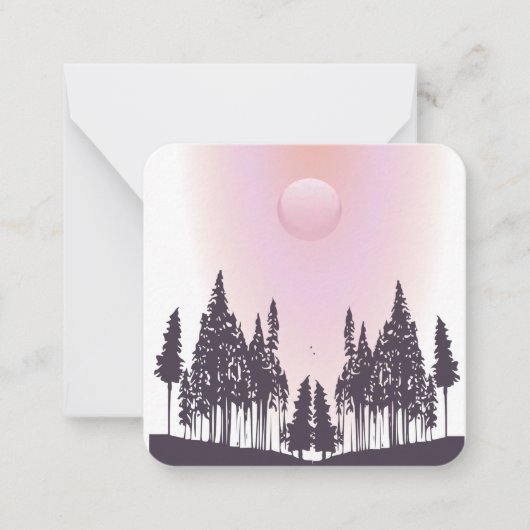 Correspondance Carte de note de scène de nature (Devant)