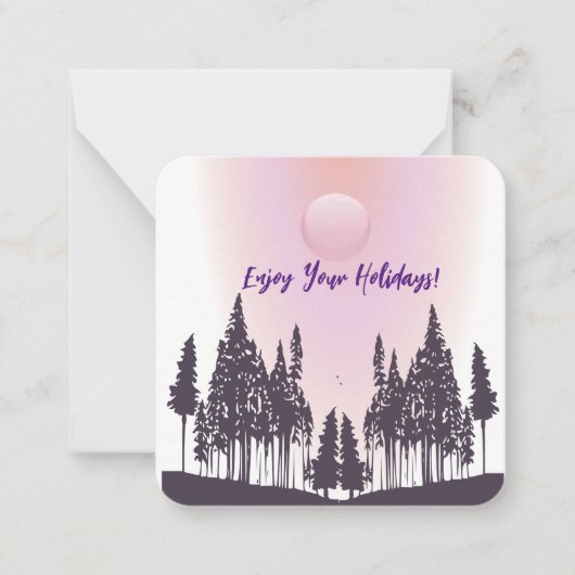 Correspondance Carte de note de scène naturelle (Devant)