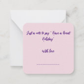 Correspondance Carte de note de scène naturelle (Dos)