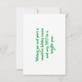 Correspondance Carte de note de séjour (Dos)