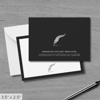 Correspondance Carte de note de service notaire élégante