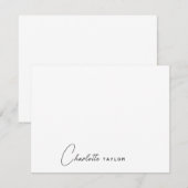 Correspondance Carte de note de signature contemporaine (Devant / Derrière)